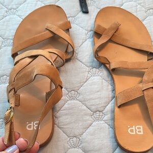 BP Camel Strappy Sandals for Women